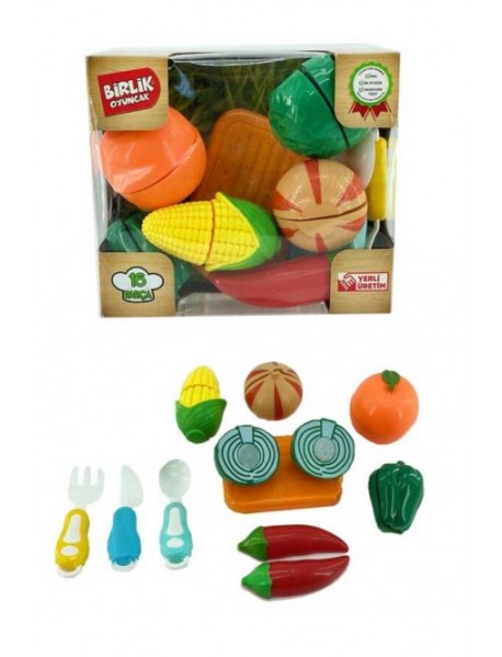 16 PCS CUT FRUIT & VEGETABLES