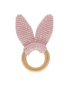 Amigurumi Teether with the Wooden Ring