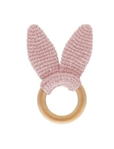 Amigurumi Teether with the Wooden Ring