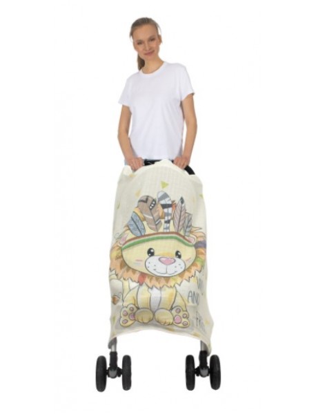 Placement Printed Muslin Stroller Cover