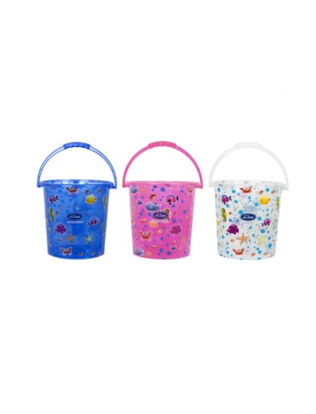 Patterned Transparent Bucket 12 L.