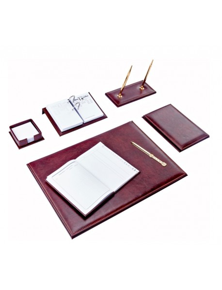 Brons 7 pcs Desktop Set Burgundy