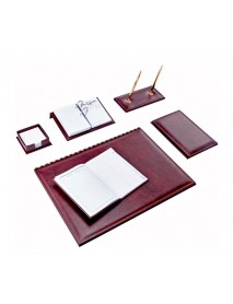 Brons 7 pcs Striped Desktop Set Burgundy