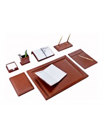 Brons 9 pcs Framed Desktop Set Brown