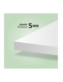 Brons Paper Lamimated Foam Board 50x70cm White 5mm