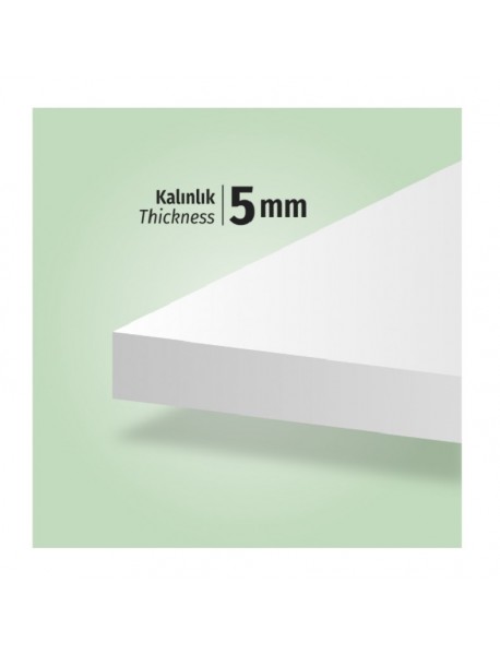 Brons Paper Lamimated Foam Board 50x70cm White 5mm