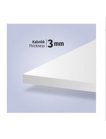 Brons Paper Lamimated Foam Board 70x100cm White 3mm