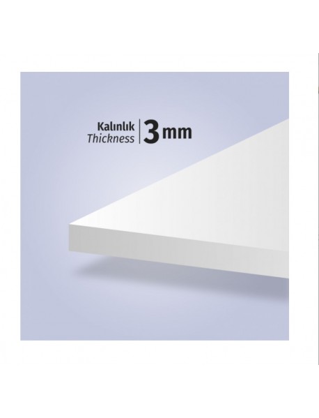 Brons Paper Lamimated Foam Board 70x100cm White 3mm