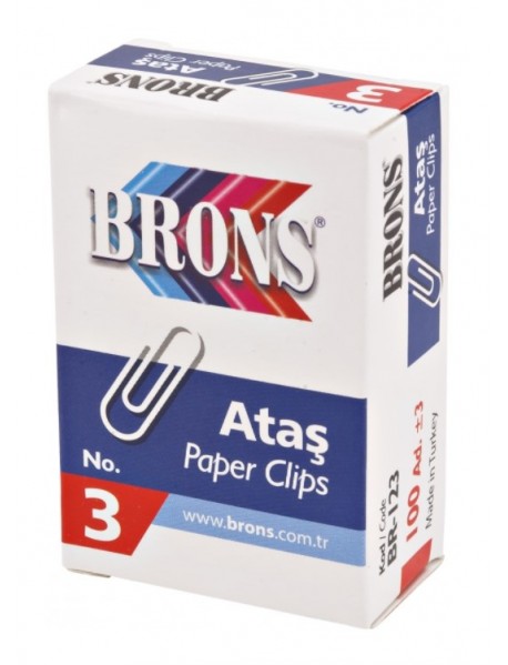 Brons Metal Paperclip 100pcs no:3 