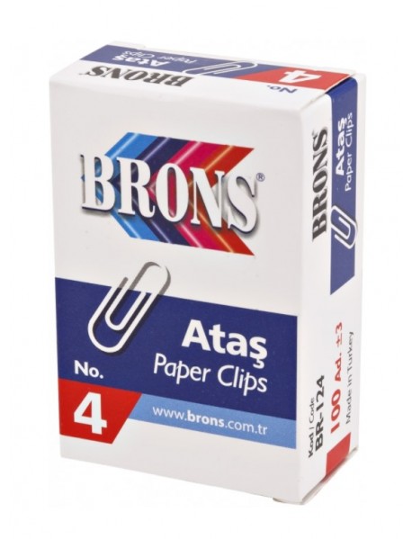 Brons Metal Paperclip 80pcs no:4 