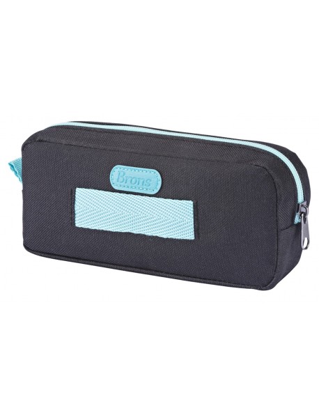 Brons Belted Pencilcase with Leather Logo and Neon Puller