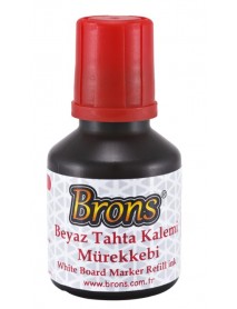 Brons White Board Marker Ink 30cc Red