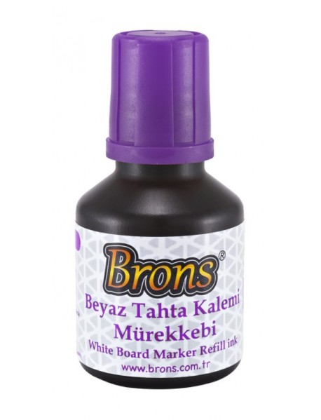 Brons White Board Marker Ink 30cc Purple