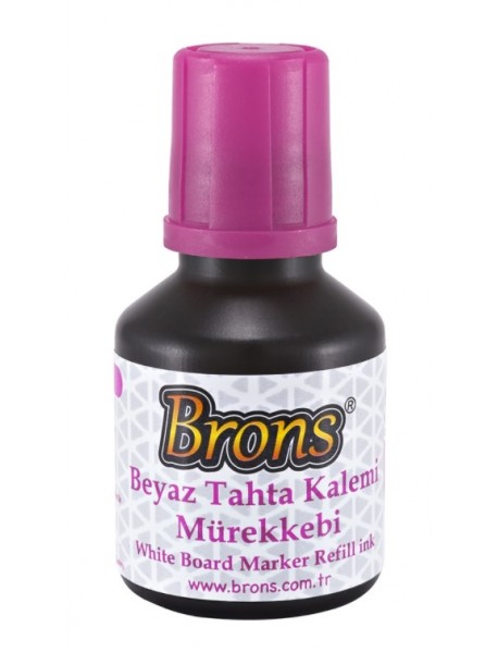 Brons White Board Marker Ink 30cc Pink