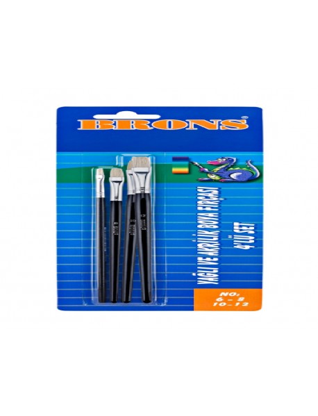 Brons Oil Brush Blister Set No:6-8-10-12