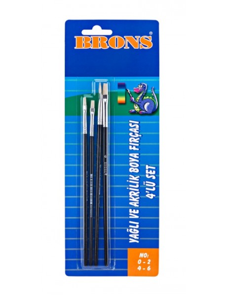 Brons Oil Brush Blister Set No:0-2-4-6