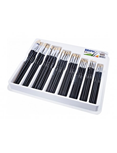 Brons Oil Brush Set Mix 84pcs