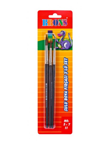 Brons Watercolor Brush Blister Set No:3-7-11