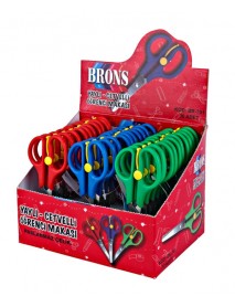 Brons Spring Scissors with Ruler