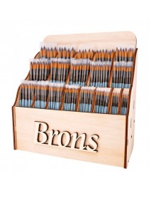 Brons Watercolor & Acrylic Professional Art Brush Mix Wooden Display Stand 432 pcs