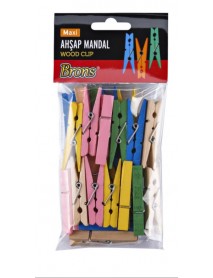 Brons Wooden Latch 50pcs Colored Large