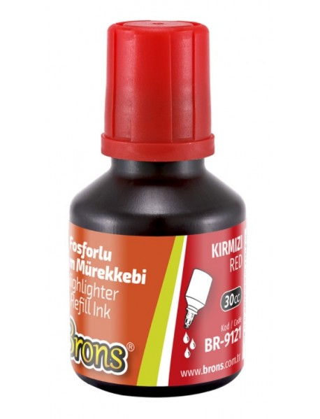 Brons Highlighter Refill Ink 30cc Red