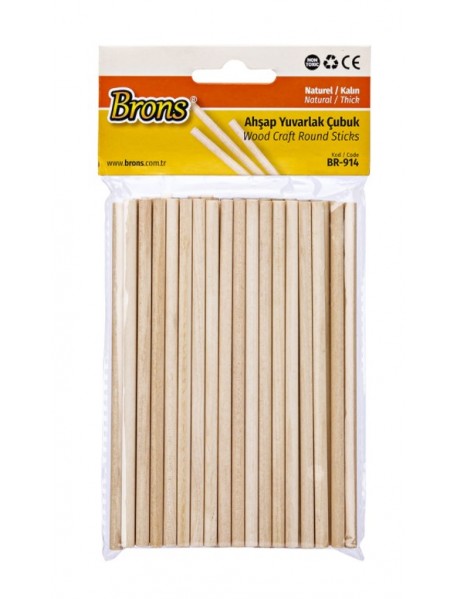 Brons Wooden Pole Natural Thick