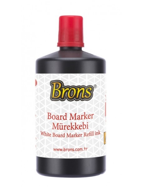 Brons White Board Marker Ink 250cc Red