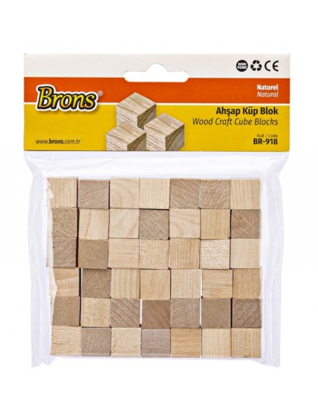 Brons Wooden Cube Block Natural