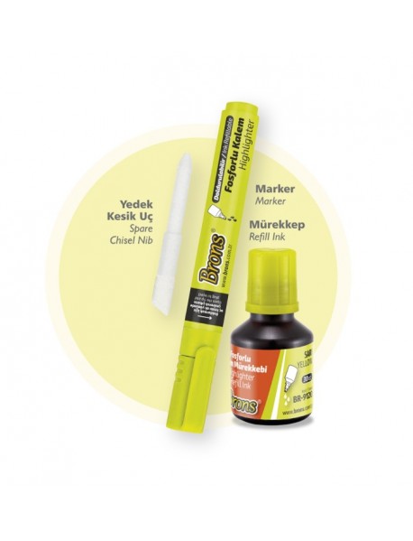 HIGHLIGHTER & INK SET YELLOW