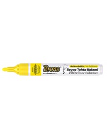 Brons White Board Refillable Marker Yellow Round Nib