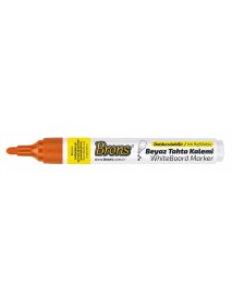 Brons White Board Refillable Marker Orange Round Nib