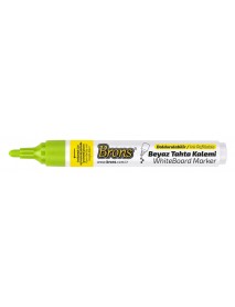 Brons White Board Refillable Marker Lime Round Nib