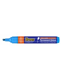 Brons Permanent Refillable Marker Blue Chisel Nib