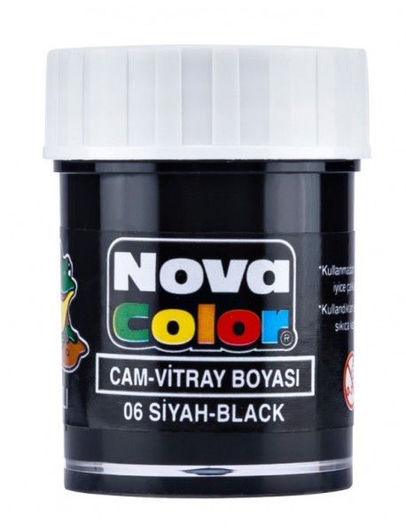 Nova Color Glass Paint 25ml Black