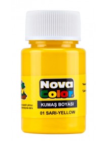 Nova Color Fabric/Textile Paint 30ml Yellow