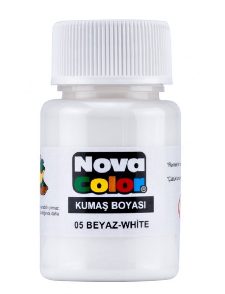 Nova Color Fabric/Textile Paint 30ml White