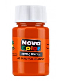 Nova Color Fabric/Textile Paint 30ml Orange