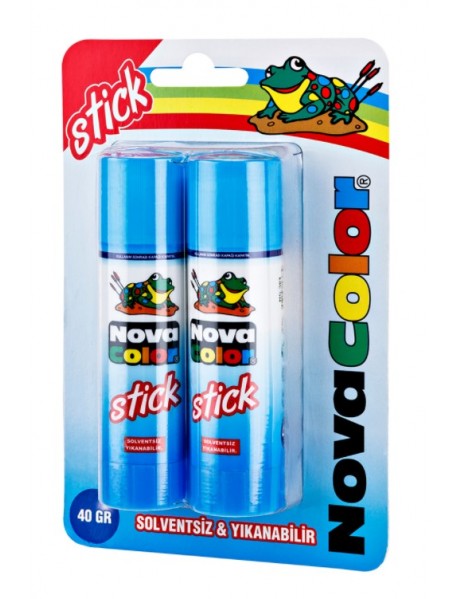 Nova Color Glue Stick 40gr Blister Set by 2