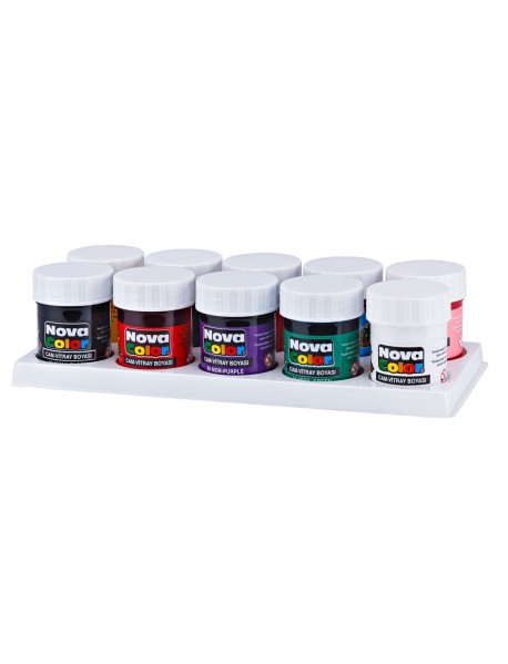 Nova Color Glass Paint 25ml 10 Colors