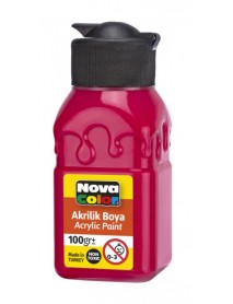 Nova Color Acrylic Paint Soft Patterned Bottle 100g Red