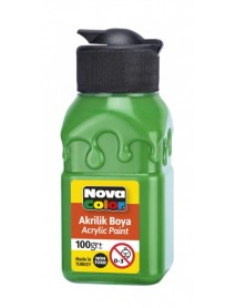 Nova Color Acrylic Paint Soft Patterned Bottle 100g Green