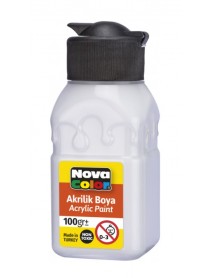 Nova Color Acrylic Paint Soft Patterned Bottle 100g White