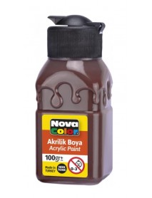 Nova Color Acrylic Paint Soft Patterned Bottle 100g Brown