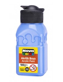 Nova Color Acrylic Paint Soft Patterned Bottle 100g Light Blue