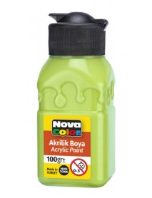 Nova Color Acrylic Paint Soft Patterned Bottle 100g Light Green