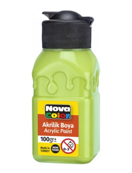 Nova Color Acrylic Paint Soft Patterned Bottle 100g Light Green