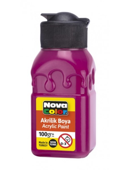 Nova Color Acrylic Paint Soft Patterned Bottle 100g Magenta