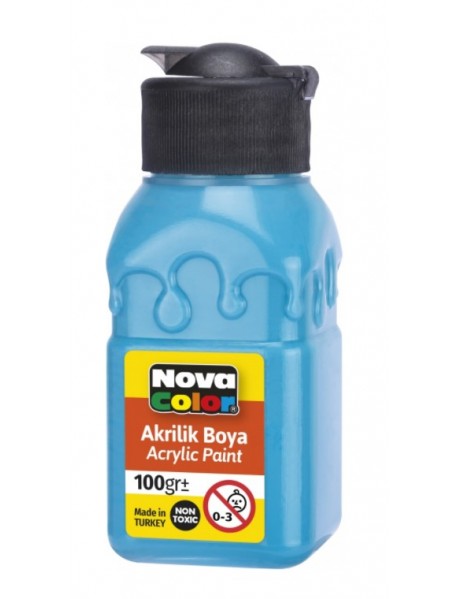 Nova Color Acrylic Paint Soft Patterned Bottle 100g Turquoise