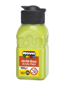 Nova Color Acrylic Paint Soft Patterned Bottle 100g Pistachio